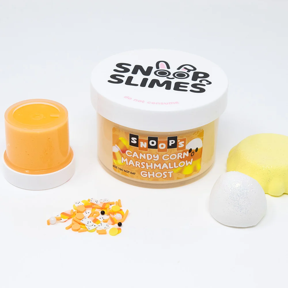 Candy Corn Marshmallow Ghost Slime - Image 2