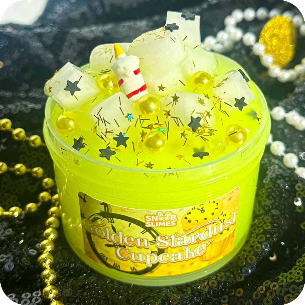 Golden Stardust Cupcake Slime