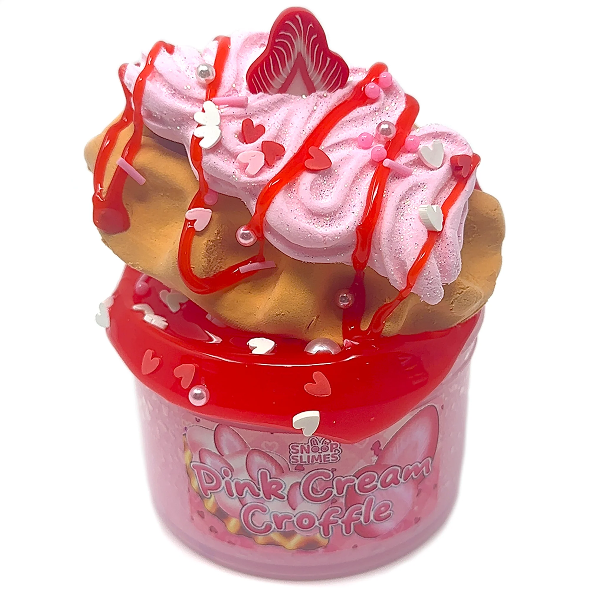Pink Cream Croffle Slime