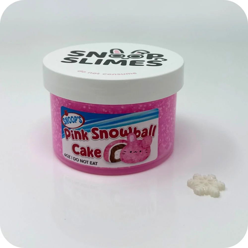 Pink Snowball Cake Slime - Image 2