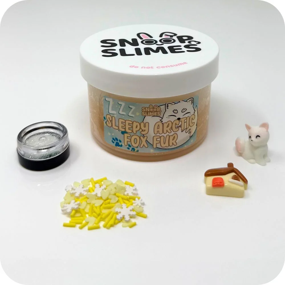 Sleepy Arctic Fox Fur Slime - Image 2