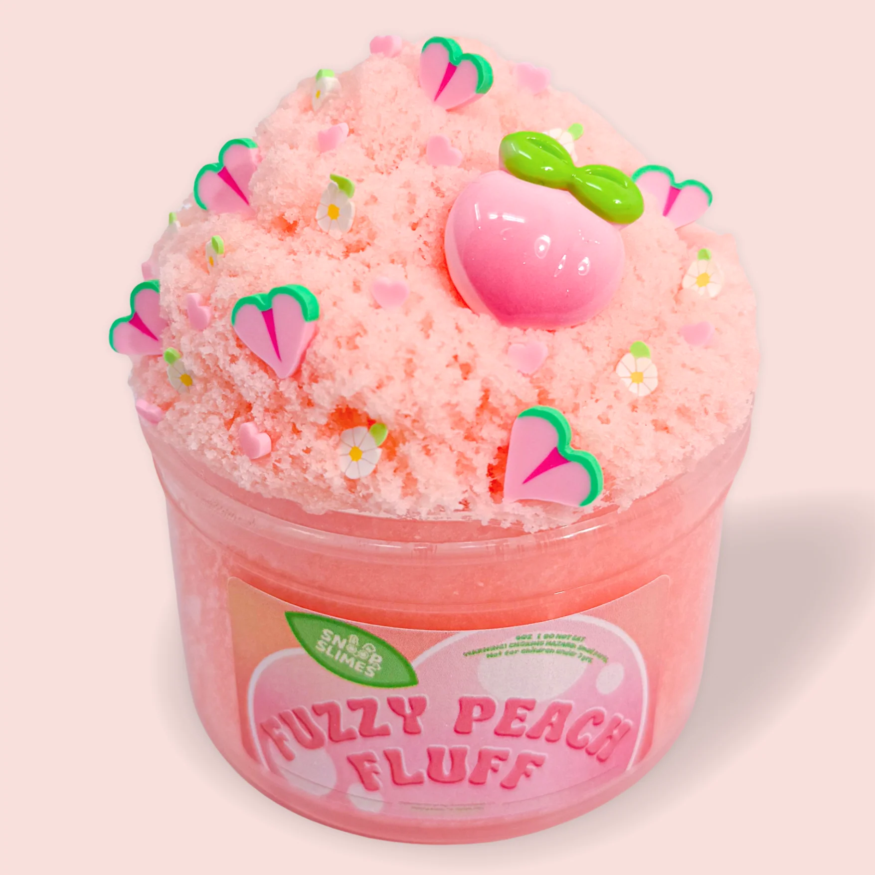 Fuzzy Peach Fluff Slime