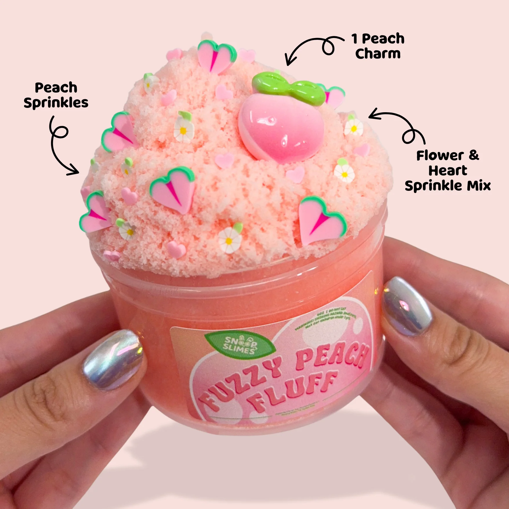 Fuzzy Peach Fluff Slime - Image 3