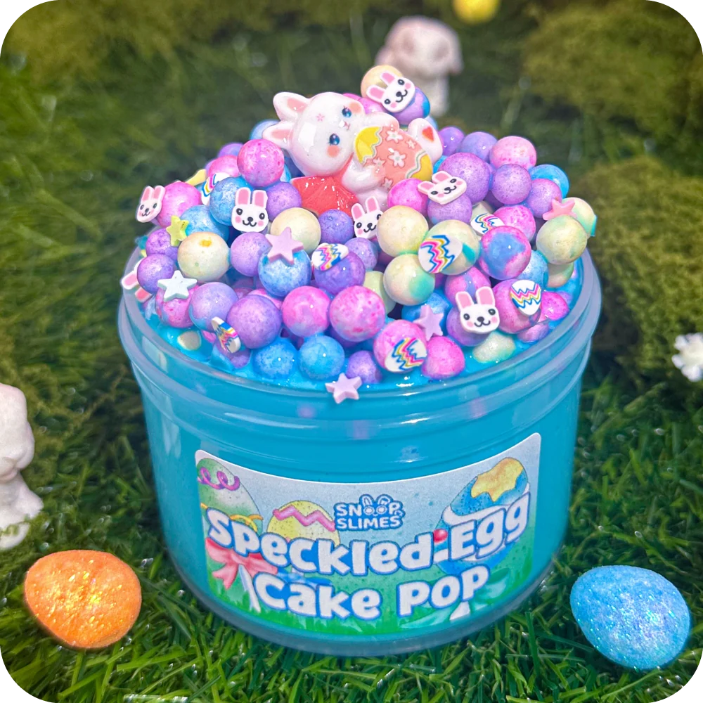 Speckled Egg Cake Pop Slime